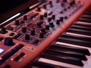 Close up of an electric keyboard